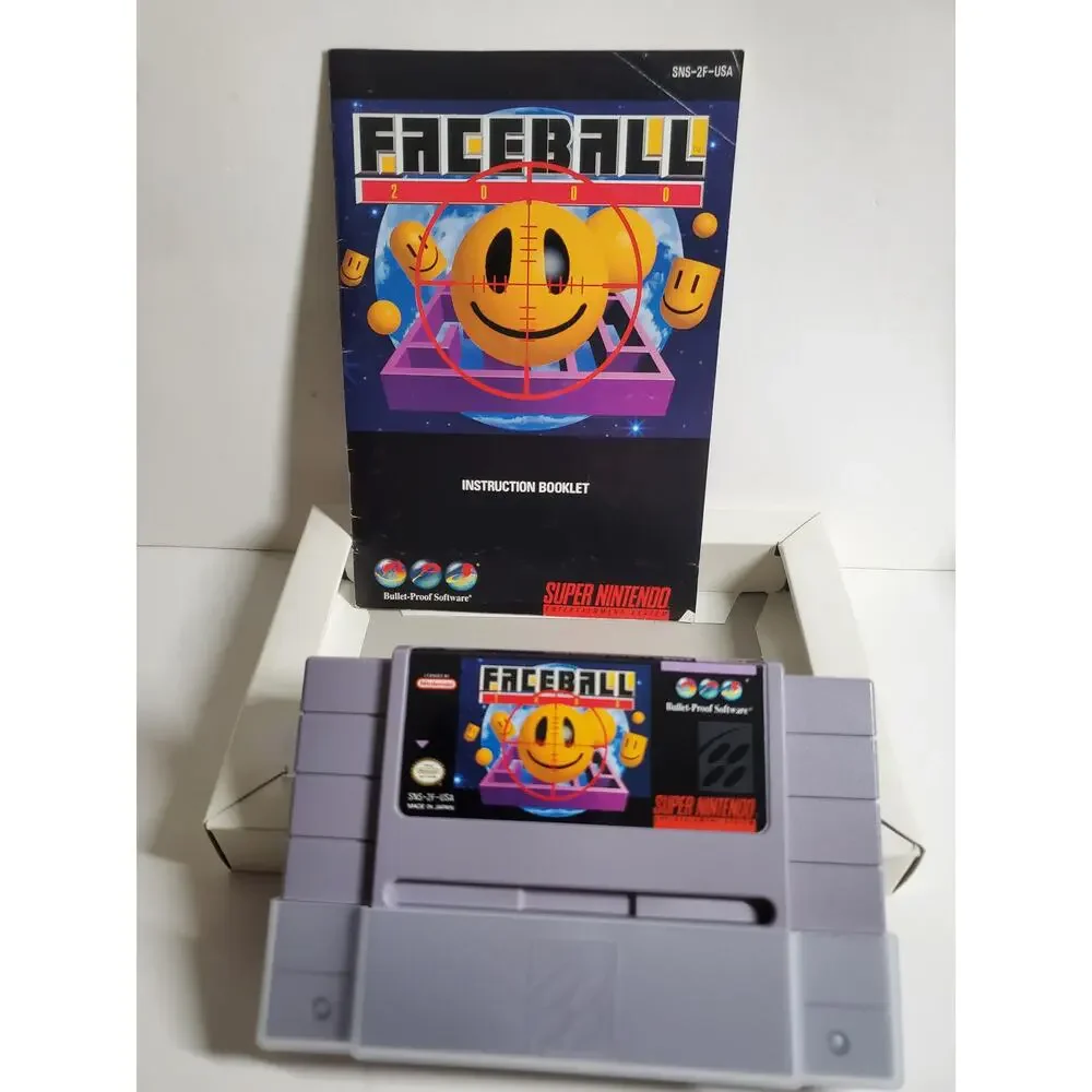 SNES - Faceball 2000 - Includes Box and Manual